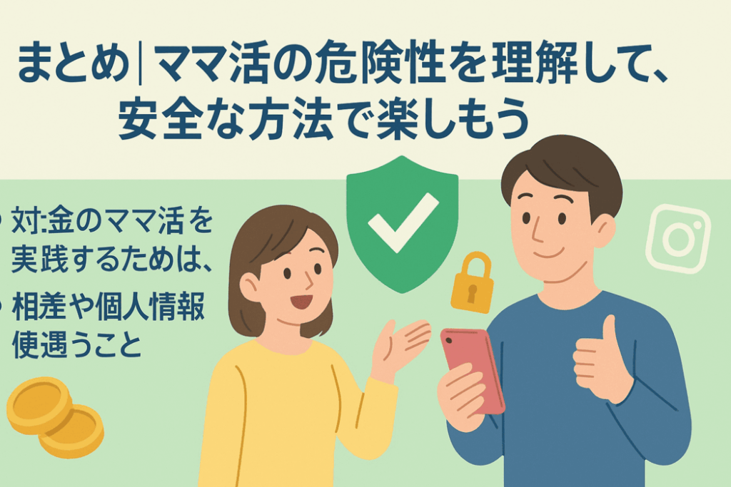 まとめ|ママ活の危険性を理解して、安全な方法で楽しもう